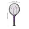 USB Rechargeable Scalable Electric Mosquito Swatter 2 In 1 Fly Swatter Trap Bug Zapper  Indoor