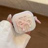 Koreanische gestreifte 3D-Schleifen-Kabellose Kopfhörerhülle für AirPods Pro 3 2 Headset Schutzhülle Für AirPods 4 3 2 1 Mit Schlüsselanhänger