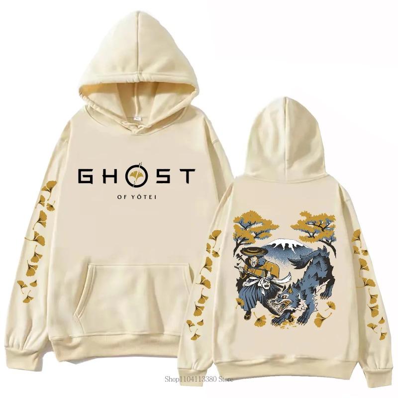 Ghost of Yotei Hoodie Men Women Oversized Y2k Pullover Fleece Warm Long Sleeve Harajuku Game Merch Tops Sweatshirt Gift for Fans