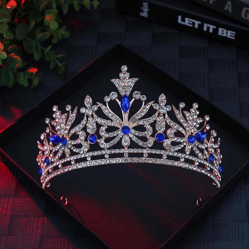 New Bridal Head Big Crown Jewelry Alloy Crown Holiday Wedding Party Dress Up Accessories