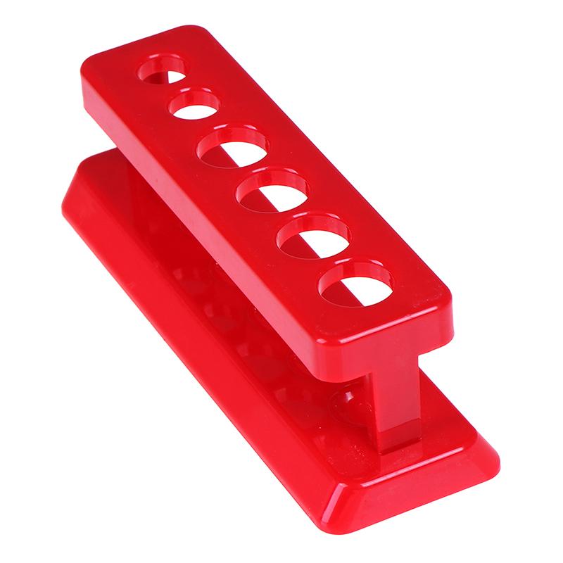 Laboratory Test Tube Holder 6 Hole Plastic Rack Red Stand Burette Stand Shelf