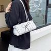 Fashion Bow Ribbon Shoulder Bag Daily Casual Commuting Bowknot Print Underarm Bag Sweet Women's Small Handbag