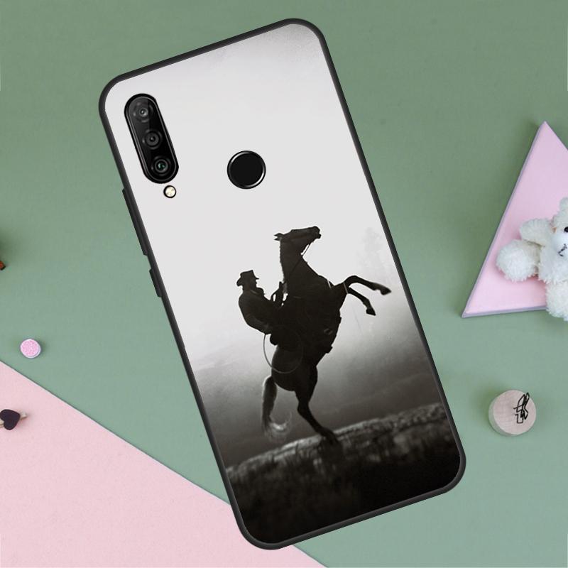 Cowboy de rodéo Lariat Chevaux Pour Huawei Nova 9 10 SE Y91 Y61 Y90 Y70 Y60 Y72 12s 12i 11i 7i 8i P60 Pro P30 P40 Lite Coque