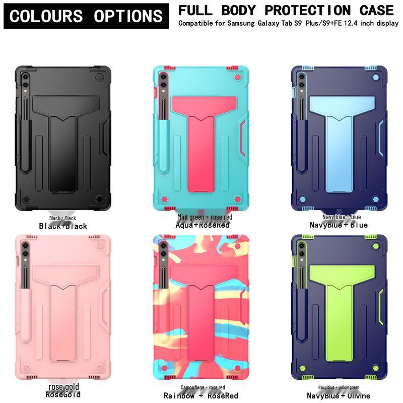 Compatible Samsung Tablet Protective Case: A11+, A9+, S9 FE, S9+ Stand & Drop-proof Cover