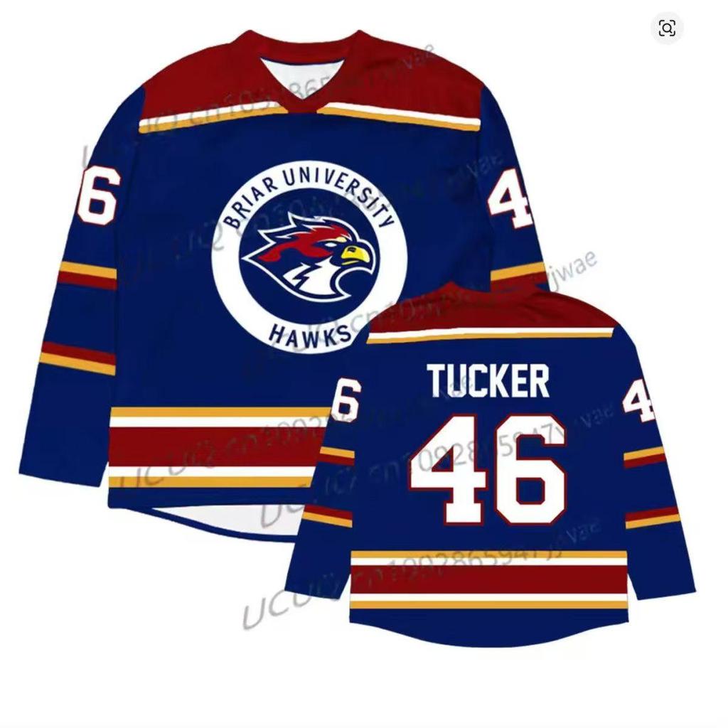 Buiten campus Briar University Hockey Jersey sneldrogend Ademend lange mouwen Jersey