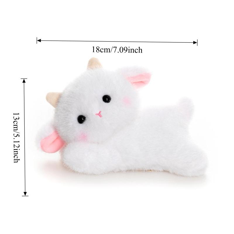 Cute Lying Animal Plush Toy Soft Kawaii Fox Stuffed Doll Fun Anime Capibara Plushie Throw Pillow Christmas Gifts for Kids Girls