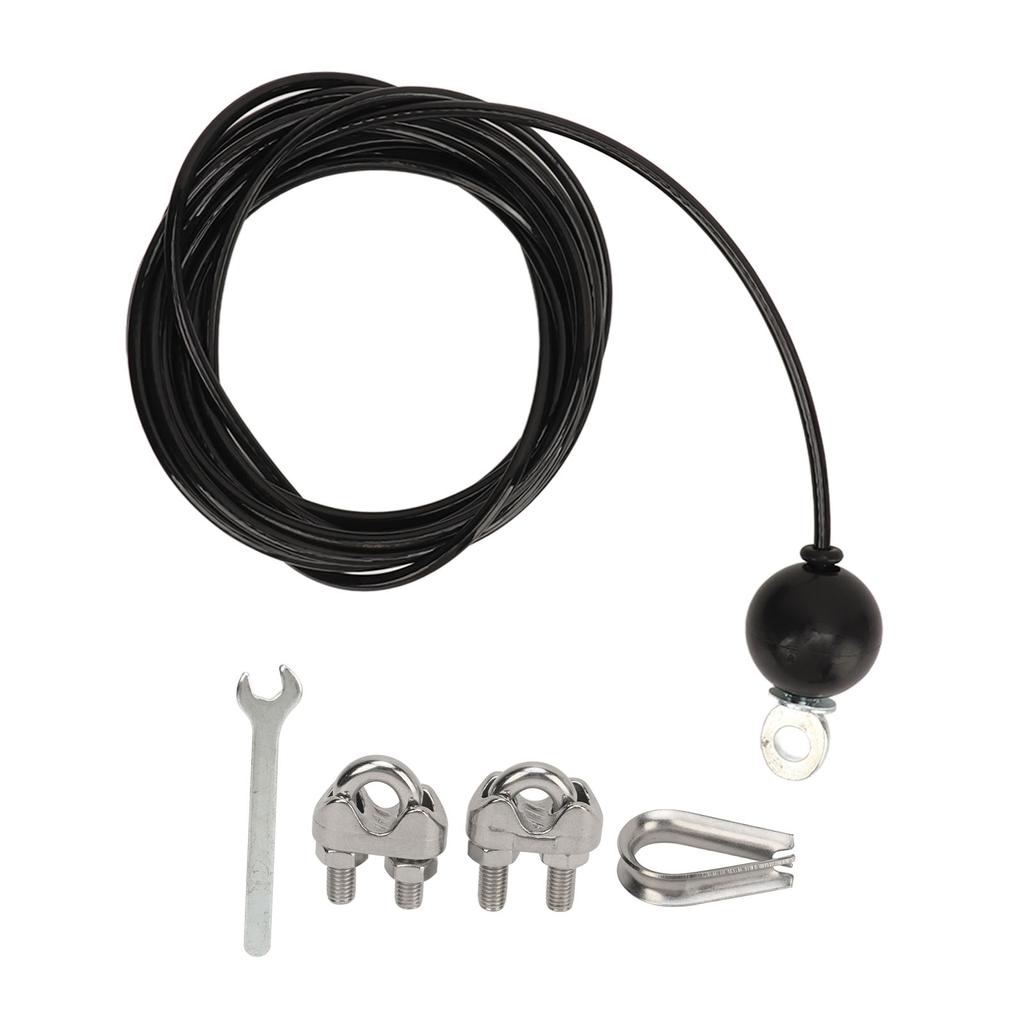 Black Pulley Cable Fitness Pulley System Cable Heavy Duty Steel Wire Rope for Gym Home Exercise 4m