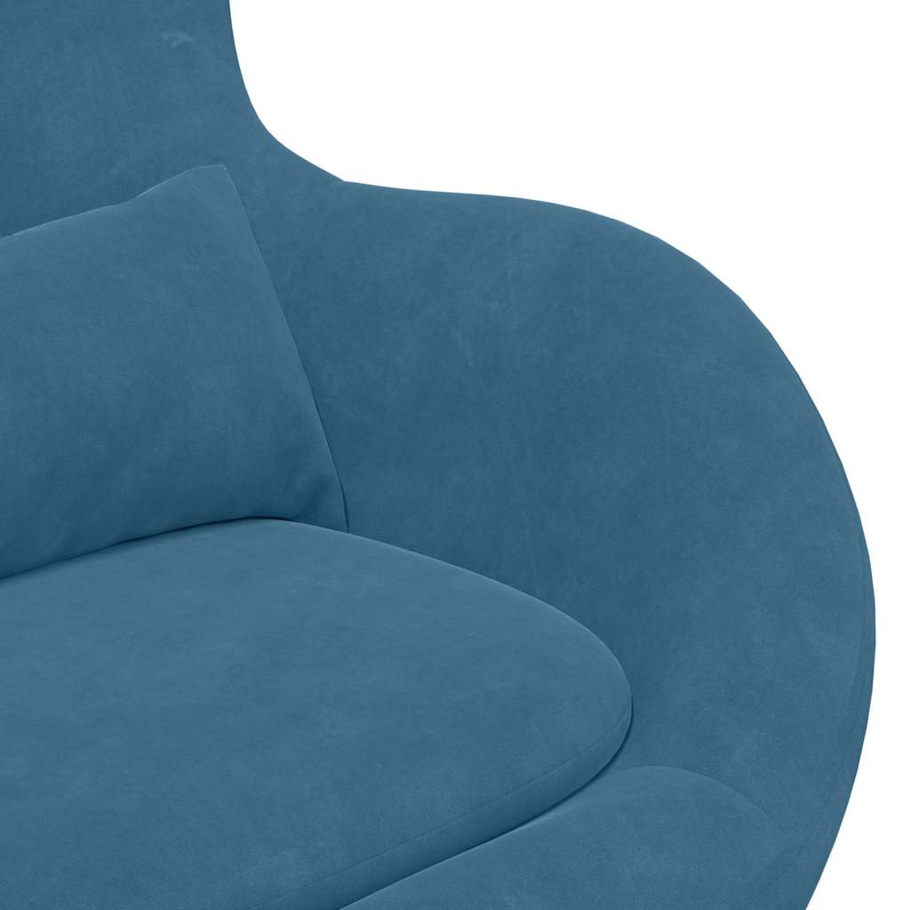 Egg Chair Velvet Blue