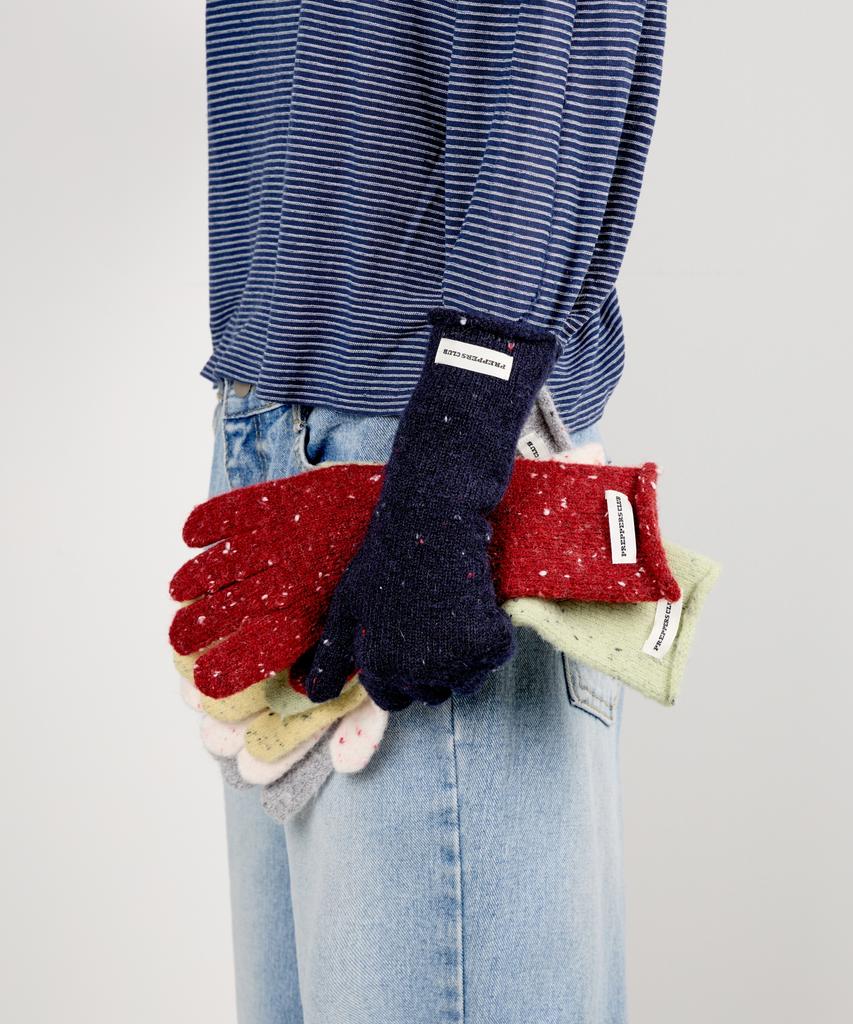 PREPPERS CLUB Snow Dot Knit Touch Gloves (6 Colors)