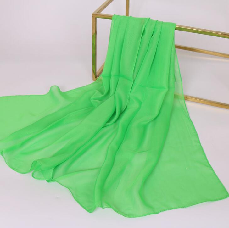 Luxury Chiffon Silk Scarf Spring Summer Scarf Women Head Scarf Beach Shawls Bandana Headband Muslim Hijabs Black Scarf/Scarves