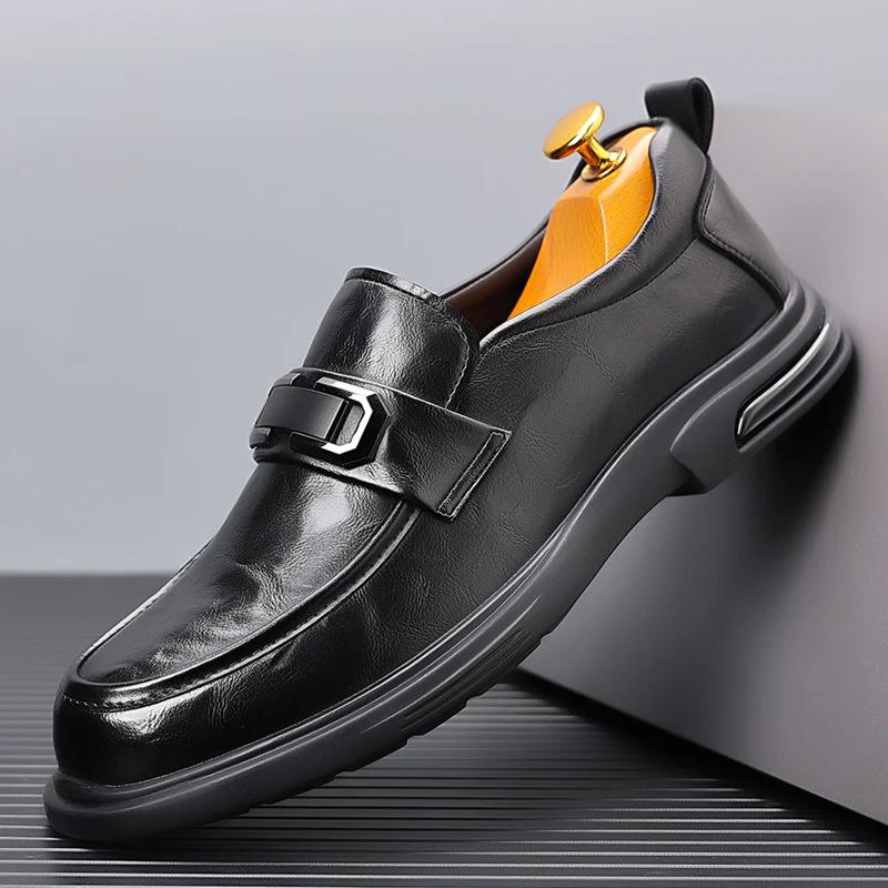 Classic Men's Leather Oxford Shoes Big Toe Men's Casual Business Driving Shoes Party Shoes Men's Dress Shoe 38-44