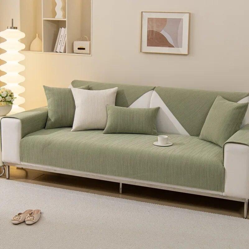 

Chenille Sofa Cushion Non-Slip Leather Cover Modern Simple Solid Universal Four Seasons New 70x70cm