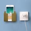 Wall Mounted Phone Holder IPhone Punch Free Wall Mobile Phone Charging Stand Lazy Sticky Remote Control Storage Box Bracket