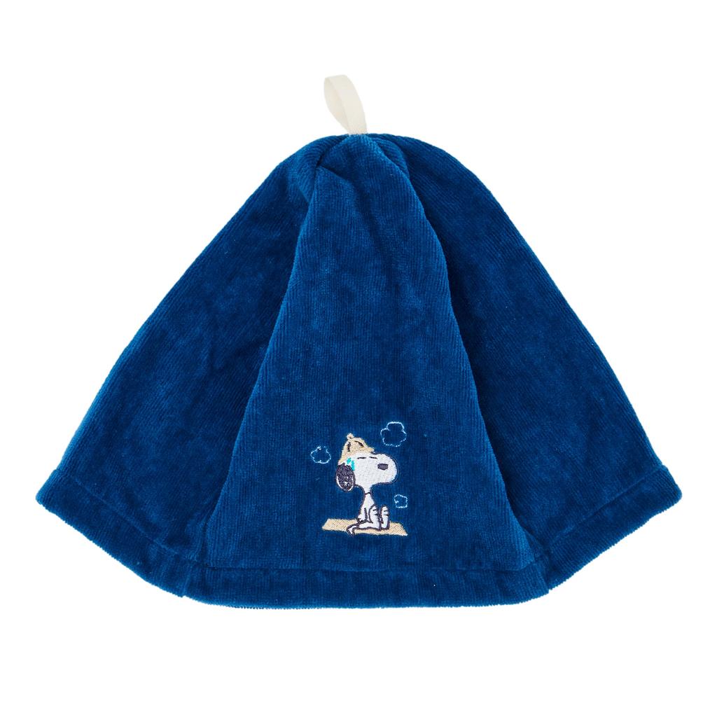 Nishikawa Snoopy Sauna Hat Made In Imabari 33X25cm Washable Cotton Towel Fabric Plain One Point Embroidery with Loop Tulip Hat Sakai Made In Japan