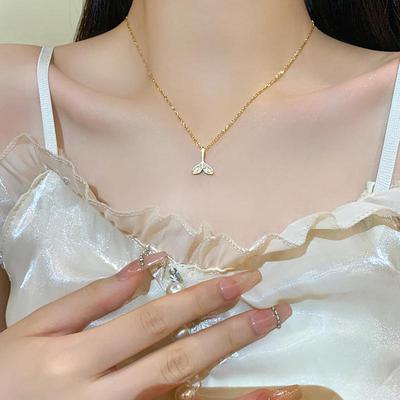 Titanium Steel Fishtail Necklace - Trendy, All-Match, Elegant Clavicle Chain for Women