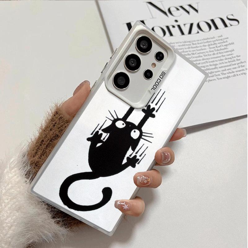 Cat Footprint Funny Scratch Paw Cute Shockproof Phone Case for Samsung Galaxy S26 Edge S25 Ultra S24 FE S23 Plus S21 Cover Anti