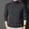 Men's Thick Wool High Neck Sweater - Autumn/Winter Solid Color Knitwear