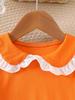 Baby Girls' Orange Top & Carrot Overall Skirt Set