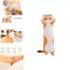 Adorabile Peluche Lungo di Gatto Morbido Cuscino Gattino Imbottito Perfetto Per il Comfort del Sonno dei Bambini