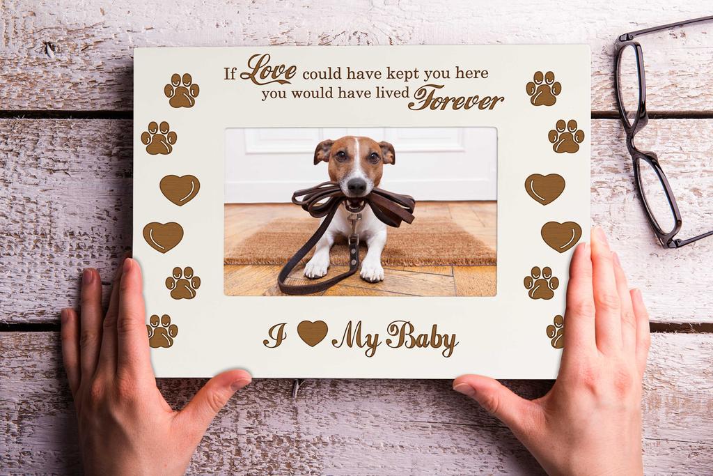 Darling Souvenir Made With Love Engraved Table Top Photo Frame Wooden I Love My Baby Quotes White Picture Frame