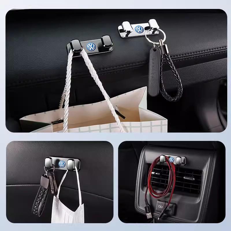 2026 Heiß Für Volkswagen VW 1 Stück Auto Metall Aufbewahrungshaken Organizer Innenraum Für VW GTI Polo Golf Passat Tiguan Arteon Touareg CC T