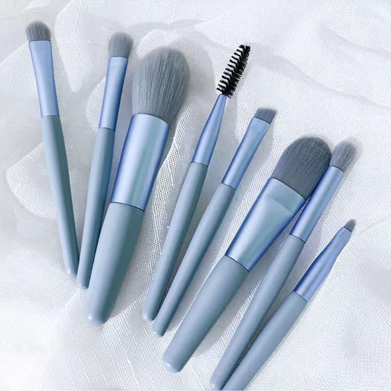 8 Pcs Premium Professional Makeup Brush Set Soft Synthetic Bristles Portable Pu Case For Daily Use Travel And Beauty Enthusiasts