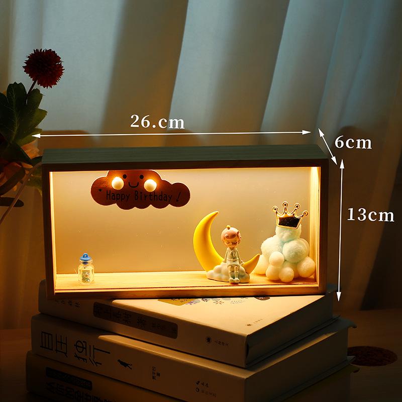 Square LED Night Light - Bedroom Decorative Lamp with USB, Perfect for Birthdays and Festivals.