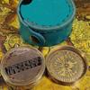 Vintage Brass Sundial Compass with Screw-On Lid - Antique Finish, Optional Chain & Leather Bag
