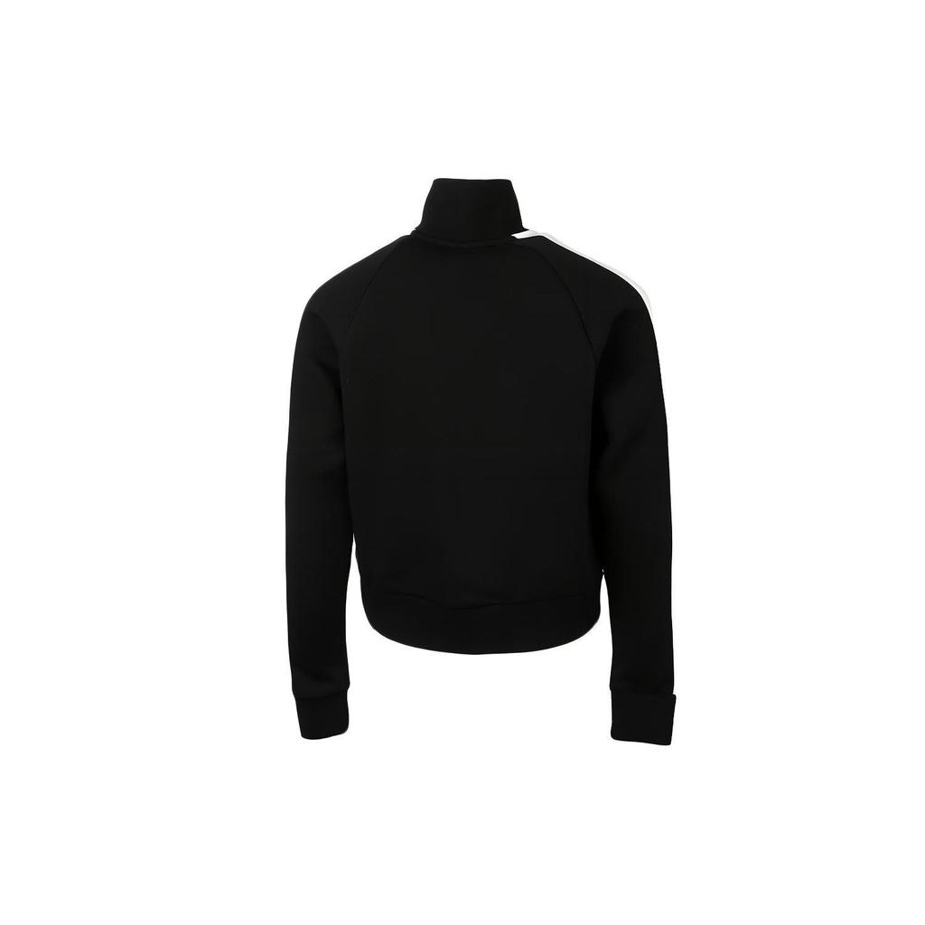 Puma Color Block Logo Sports Stand Collar Jacket And Cuffed Sports Long Pants Set Women Set Black 531411-01-531415-01