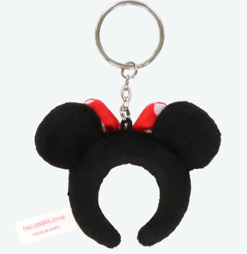 Disney Minnie Maus Stirnband Schlüsselanhänger Tokyo Disney Resort Exklusiver Schlüsselanhänger