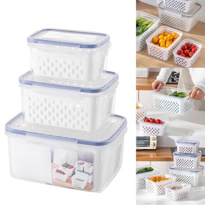 Fruit And Vegetable Storage Container For Refrigerator, Fresh Container Organizer