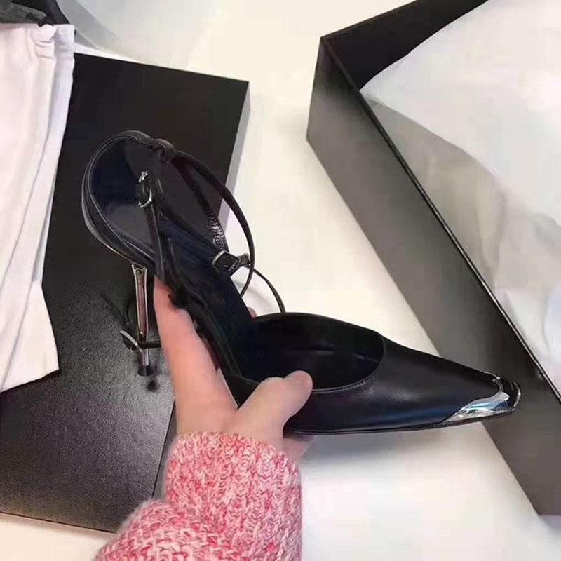 New Metal Pointed Toe Pumps Women Stiletto High Heels Shoes Women Fashion Party Wedding Shoes Women Heels Femmes Chaussures