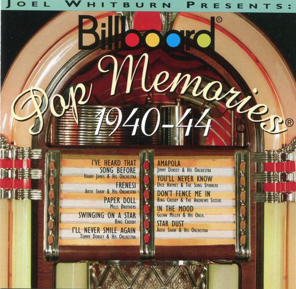

CD VARIOUS - Billboard Pop Memories 1940-44 R271577 Rhino Records 1994 Japan Jazz Used