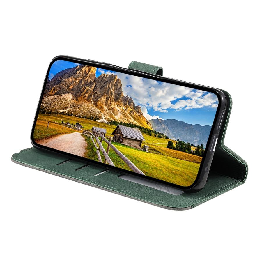 Chic Two-tone Wallet Phone Cases with Card Holder + Photo Frame Compatible with Xiaomi/Redmi/OPPO/VIVO/Huawei/Honor Handstrap Flip Cover