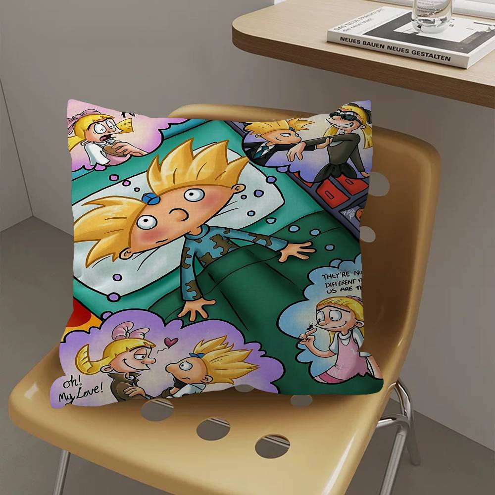 Cartoon Hey A-Arnold Cool Cushion Cover Inches Farmhouse Decor Home Throw Pillow Covers for Couch Decorations