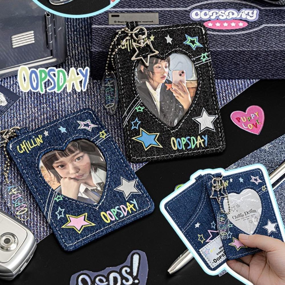 Star Denim Card Holder 3 Inch Card Storage Bag Cute Bag Pendant  Ladies