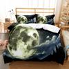 Moon Night Tree Duvet Cover Set Beautiful Landscape Pattern Polyester Comforter Cover with Pillowcase for Men Women Bedding Set