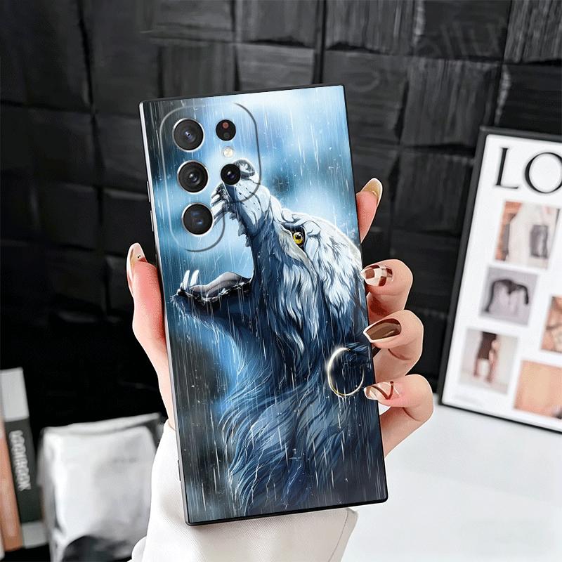 

Wolf Moon Animal Soft Phone Case for Samsung Galaxy S26 S25 Edge S24 Ultra S23 Plus S22 S21 FE S20 Black Cover Back Shell Samsung S21 Plus