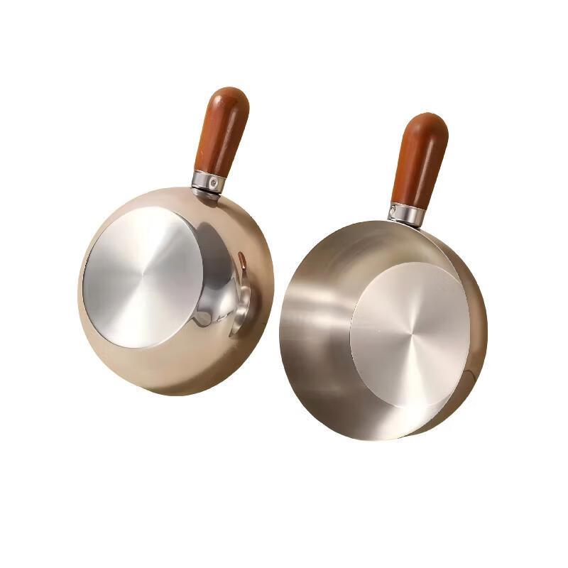 

Wutuo 14cm Stainless Steel Saucepan with Walnut Handle