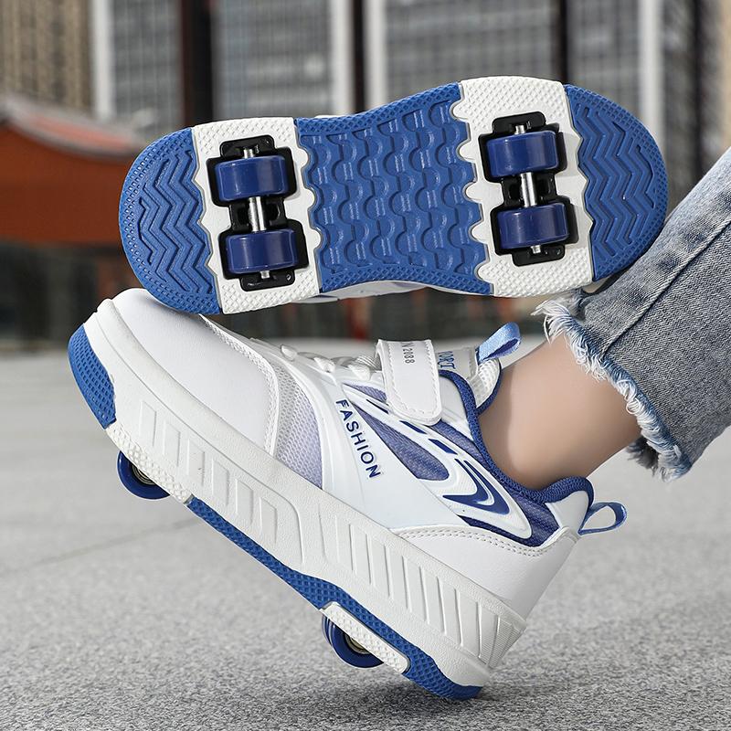 29-40 Children's Shoes Four Wheel Sports Boots Roller Skating Removable Student Skating Shoes Sneakers Girl Skate Shoes