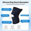Adjustable Knee Brace with Rotation Buckle Compression - Sports Knee Support Pad with Silicone Ring & Dual Memory Springs