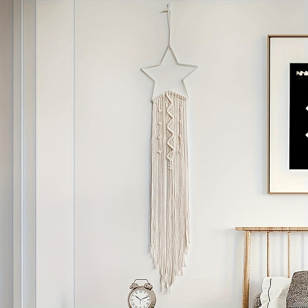 2pcs Star-Moon Room Hangings, Girls' Bedroom Decorations, Hand-woven Tapestries, Classroom Room Wall Hangings