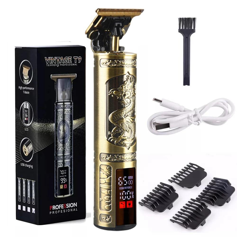 LCD Digital Display T9 All Metal Shaver Reise Bærbar Elektrisk Barber Elektrisk Pusher Hårklippemaskin for kvinner