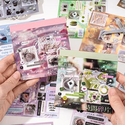 30 Hojas Lindo Libro de Pegatinas Troqueladas Decoración de Cuenta de Mano Calcomanías para Scrapbooking para Diarios Basura Manualidades DIY