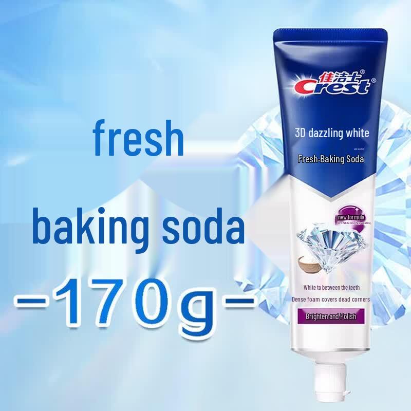 Crest 3D White Whitening Baking Soda Family Pack Toothpaste