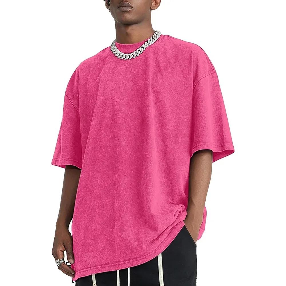 Men Vintage Washed Soft Cotton T-Shirts 2025 Summer Multi-Color Optional Durable Breathable Fabric  Casual Daily Streetwear Comfort Comfy Tees Tops