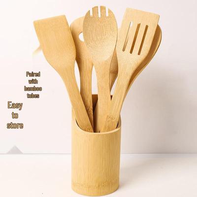 Bamboo Kitchenware Set: Non-Stick Spatula & Spoon for Stir-Frying