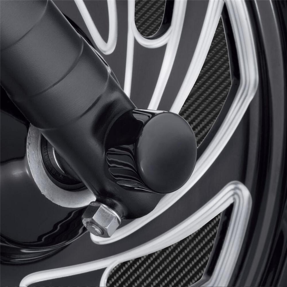 Motorcycle Front Axle Nut Cover Cap Bolt Aluminum For Harley Touring Electra Glide Softail Dyna Street Bob Fat Bob Sportster XL