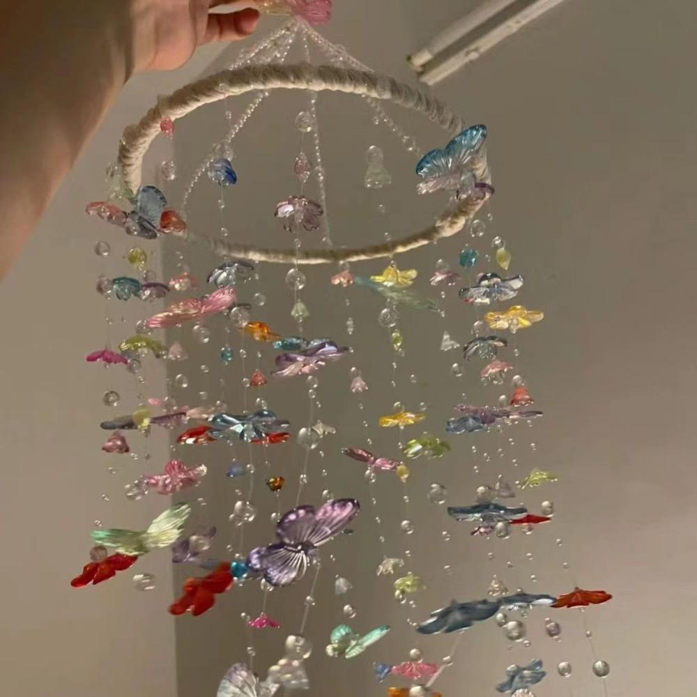 Koi Butterfly Wind Chimes Material Kit Home Decor Accessories Hanging Ornaments Courtyard