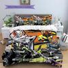 Rider CharactersPattern Bedding Quilt Set  Home Decoration  Gift (1 * duvet cover + 2 * pillowcase  without core)